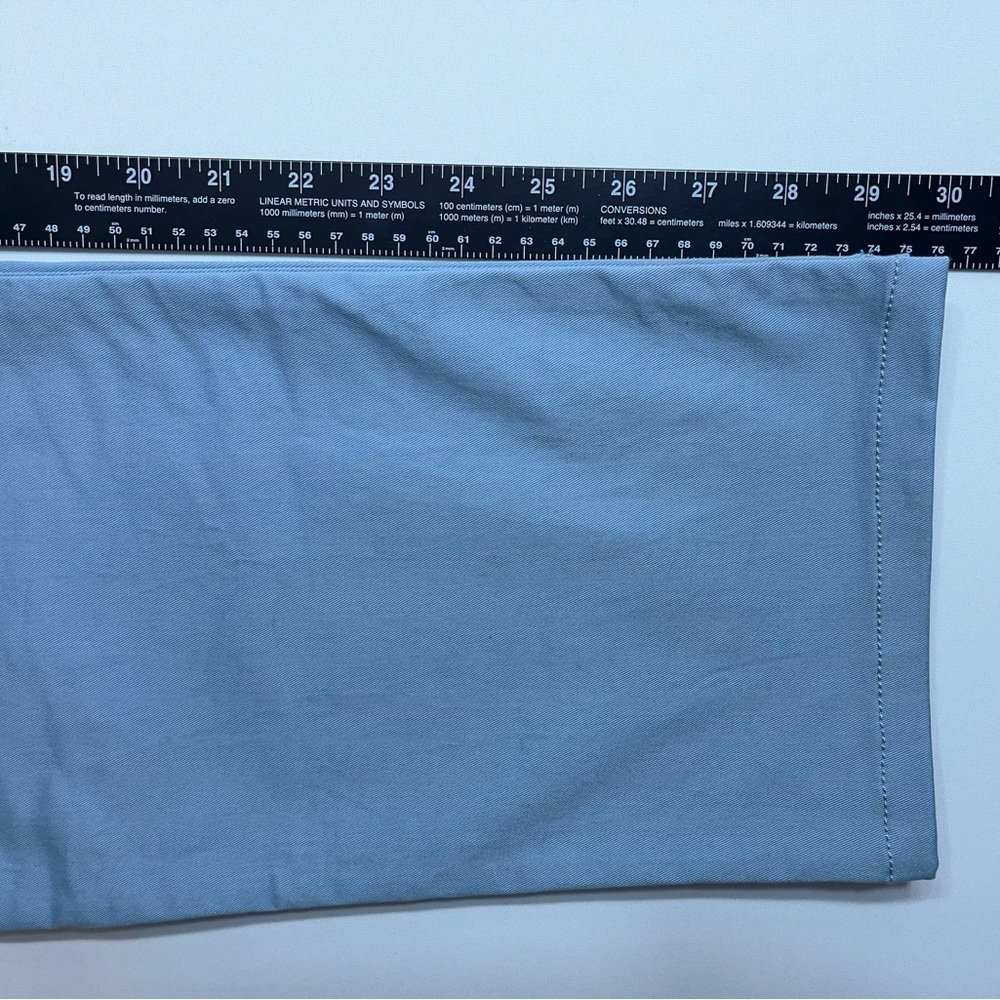 Spoke 5 Pocket Pants Mens 37x30 Powder Blue FIVES Build B Chino Button Fly - Picture 7 of 15